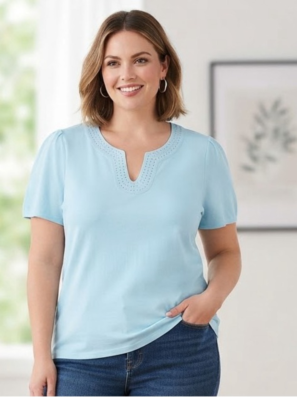 Rafaella Short Sleeve Top Size XXL NWT